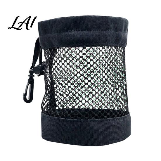 Durable Golf Ball Bag Portable Storage Bag Drawstring Mesh Pouch for Accessory Gear Holder Organizer Gift Men Women Golfer with Hook
