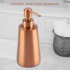 Dispensador de jabón color oro rosa Capacidad de 350 ml Dispensador de champú Dispensador de loción Accesorio de baño