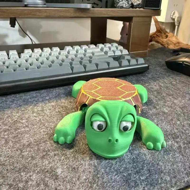 3D Printed Quirky Turtle Coaster Panicked Turtle Insulated Coaster Ornament Stress Relieve Funny Bugsy Doll Mug Base Decoration