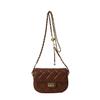 2024 New Women's Bag Casual Texture Solid Color Diamond Chain Small Bag Women's Fashion Shoulder Crossbody Small Square Bag Trendy Black