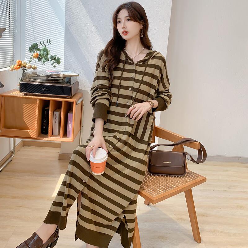 

Mocana Women s Hooded Knit Midi Dress One Size