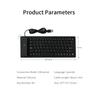 84 Keys Spanish USB Wired Silicone Keyboard Foldable Soft Silicone Waterproof Dustproof Keyboard for Desktop Computer