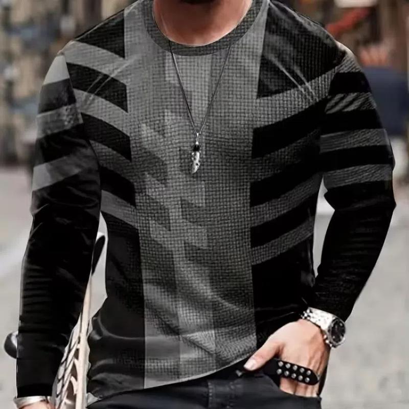 

Новая мужская осенняя рубашка с длинным рукавом и принтом в виде 3D-графики, футболка Harajuku Fall Casual Round Neck Oversize Loose Top Comfortabl