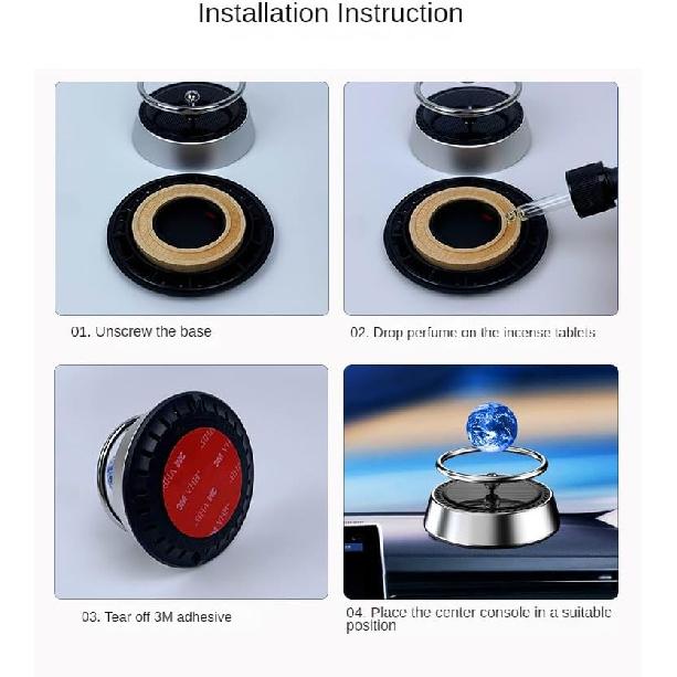 Rotating Car Air Freshener Solar Floating Earth Mars Stocking Stuffers Car Perfume Aromatherapy Diffuser Car Interior Decoration Accessories Car