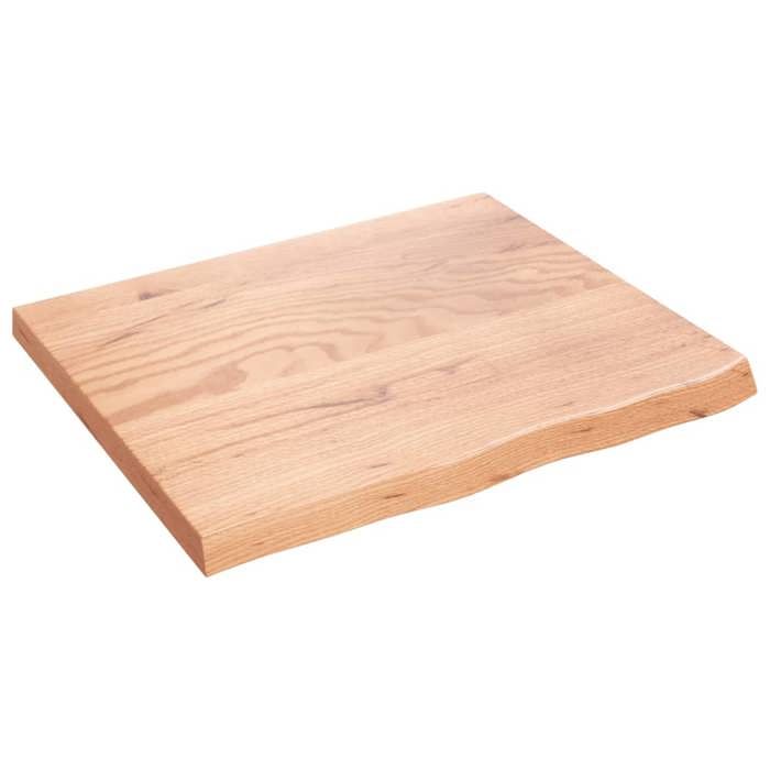 VidaXL Dessus de table marron clair 60x50x4 cm bois chêne traité 3156348