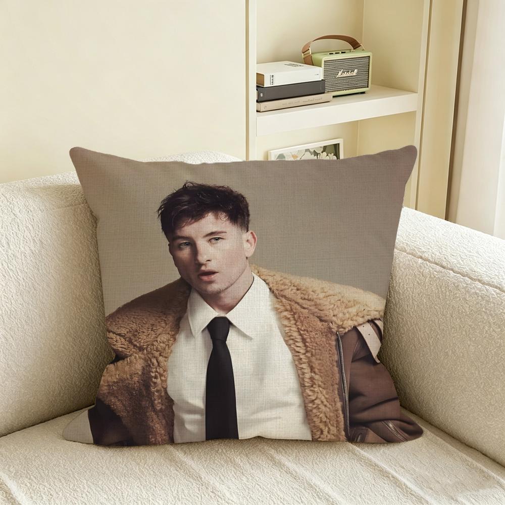 B-Barry Keoghan Cushion Cover Natural Linen Pillowcase Set, All-In-One Decor For Sofa, Bedroom & Chair