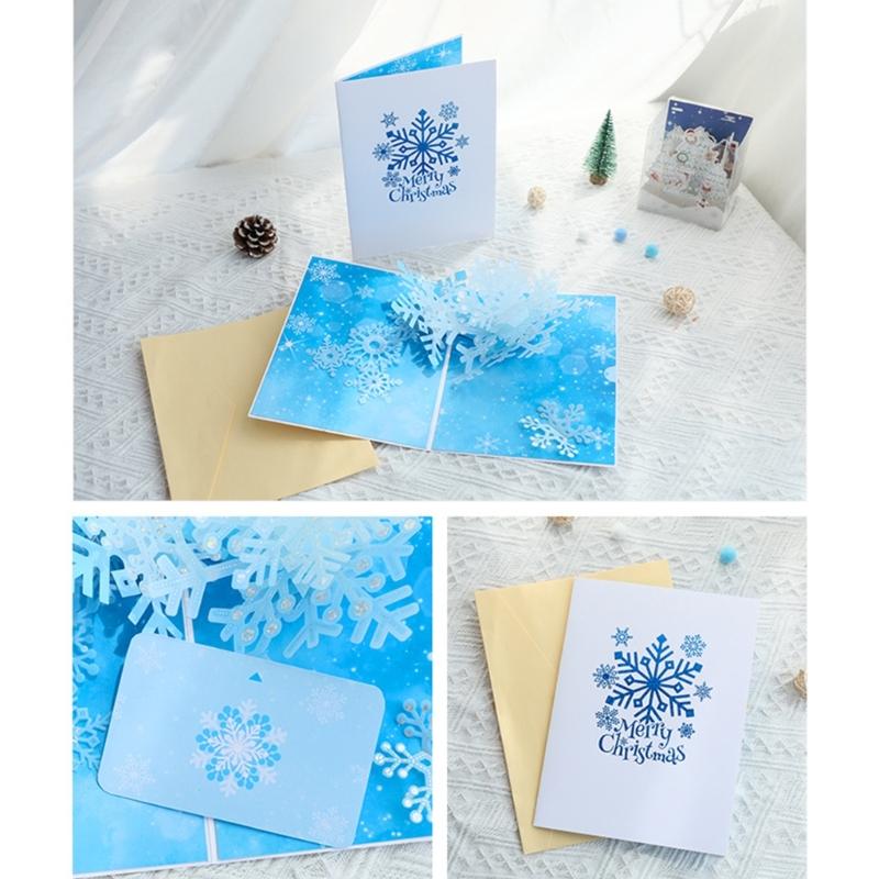 Greeting Cards for Christmas Invitations Gift Cards Add Any Own Message 3D Card Party Decoration Folding Type