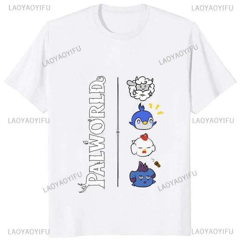 New Game Palworld Printed T-shirt Casual Fashion Loose Harajuku Women T Shirt Streetwear Hip Hop Korea Style Y2k Unisex Tshirt