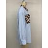 New Fall Women's Striped Patchwork Printed Shirt Casual Vacation Fashion Top
