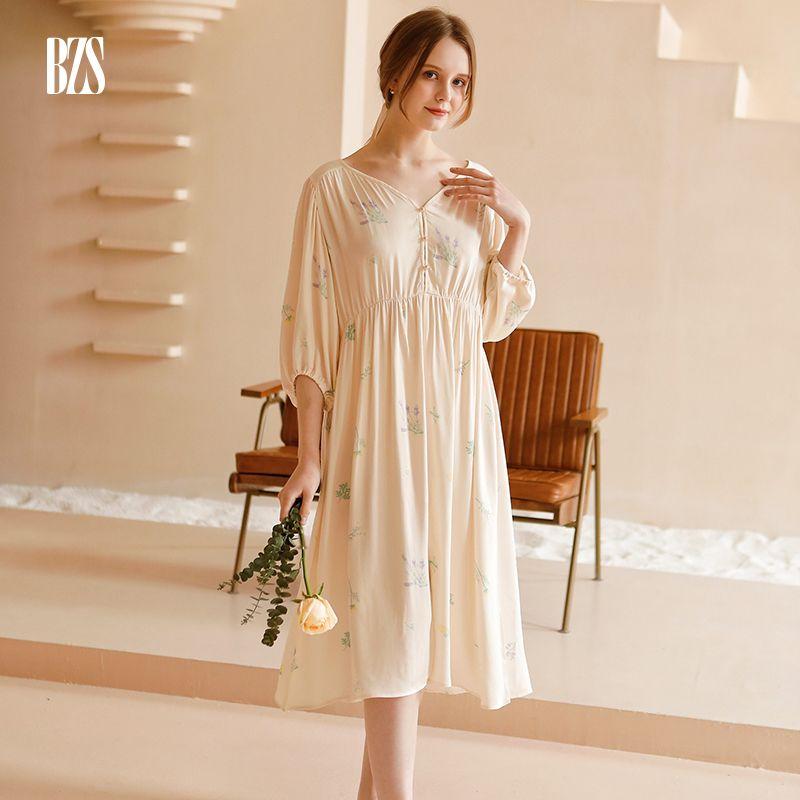 2024 Summer Tribute Satin Print Early Autumn Plaid Pajamas Fresh Spring and Autumn Home Wear Women's V Neck Soft Long-Sleeve Suit