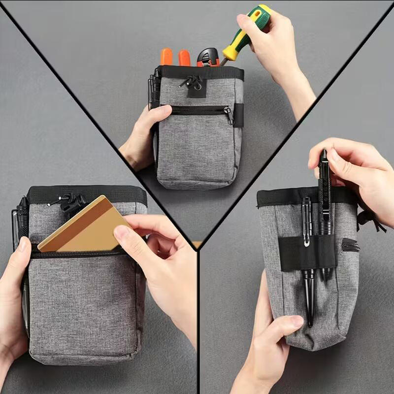 Tool Bag Waist Belt Bag Oxford Cloth Waterproof Tool Belt Holder Kit Pockets Convenient Tool Bag With Waist Belt