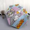 1pc Yummy Time! Tom & Jerry Umbrella - Auto Open Close, Portable Folding Design, 8-Rib Iron Frame, Outdoor Umbrella, Perfect Gift for Fans, Travelers,