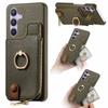 For Samsung Galaxy S25 Case RFID Blocking Phone Wallet Cover Supports Magnetic Car Holder