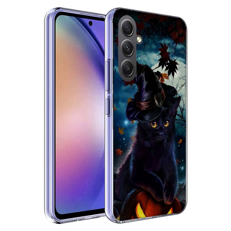 

Halloween Magic Cat Phone Case for Samsung A17 A37 A57 A07 A16 A26 A36 A56 A06 A02S A12 A22 A32 A52S A04S A14 A24 A34 A54 A03 A1 Samsung A02