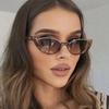 Classic Vintage Small Cat Eye Sunglasses for Women Trendy Half-frame Sun Eyeglasses Vintage Retro Fashion Y2K Sunglasses Glasses Gafas De Sol Mujer