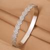 Titanium steel non-fading  European and American high-end open  women's oil-pressed olive leaf stainless steel 
