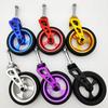 A Pair of Sports Wheelchair Front Wheels and Forks, 5inch Wheels, Made of Aluminum Alloy with Pu Wheels, High-Speed and Silent