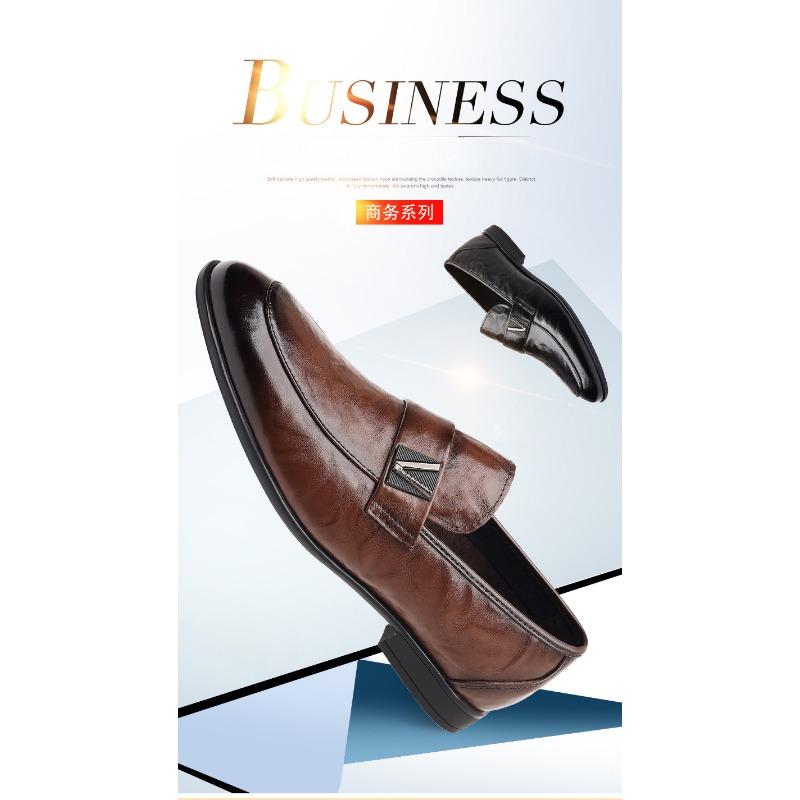 Men's Head Layer Cowhide Shoes, Shoes, Soft Bottom, Soft Surface Leather Stirrups Casual Men's Shoes, Breathable Thin Models of Single Shoes