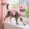 Costume Scheletro di Gatto Traspirante, Costume Dinosauro per Animali Domestici, Vestito T-Rex in Morbido Peluche per Halloween, Abbigliamento Divertente da Cosplay per Gatti e Cani Piccoli