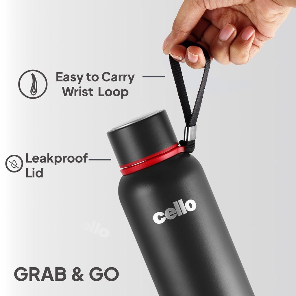 Vacuum Insulated Water  750ml Bottle For Hot And Cold Drinks Travel Friendly | Leak Proof Stainless Steel Flask With Wide Mouth And Matte Finish Look