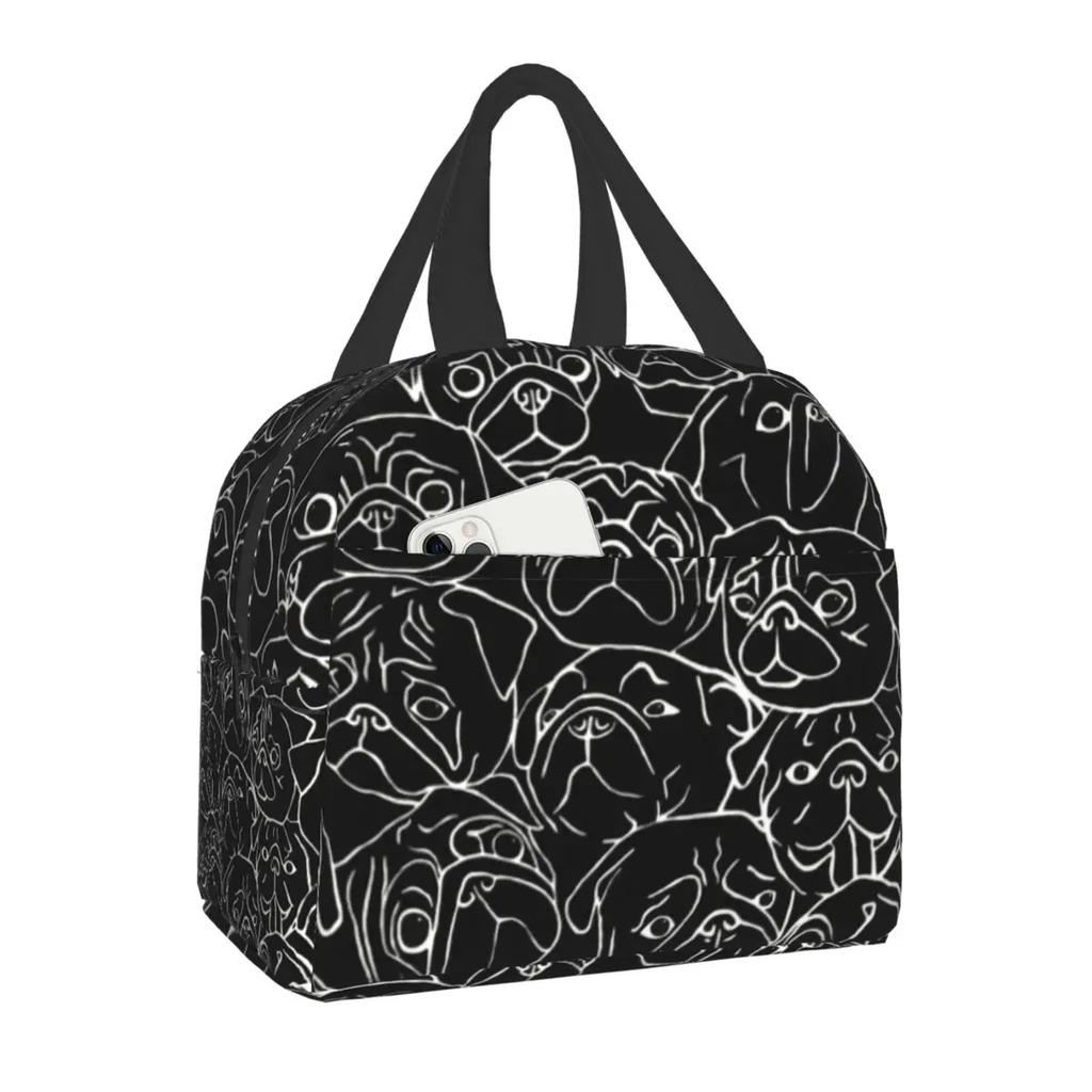 Schnauzer Coffee Dog Breed Pet Art Pure Breed Cafes Insulated Lunch Bag for Women Leakproof Cooler Thermal Bento Box