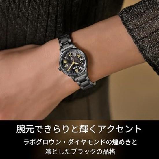 CITIZEN Wristwatch xC ES9495-59E Radio-controlled Waterproof Titanium Lightweight Womens Business Black Gold Diamonds Limited Model