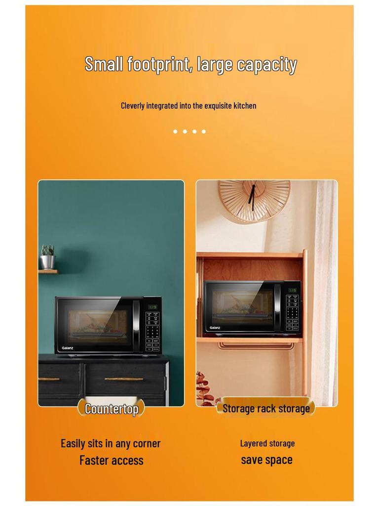 Galanz 20L Multifunctional Smart Microwave Oven with Flat Cavity, Model DG(B0)