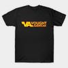 Men Black Print T-shirt Vought American No-Cut Transfer Paper Print Cotton Tshirt