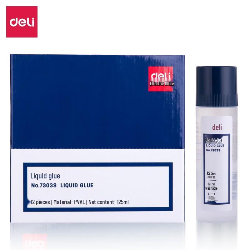 Deli 7303S Liquid Glue with Brush Applicator