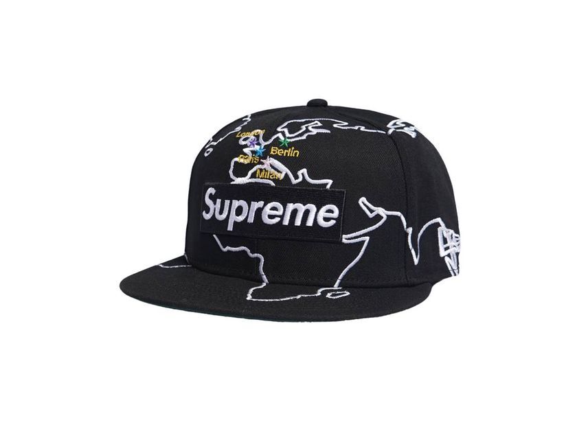 Supreme Worldwide Box Logo New Era Black 7 5/8