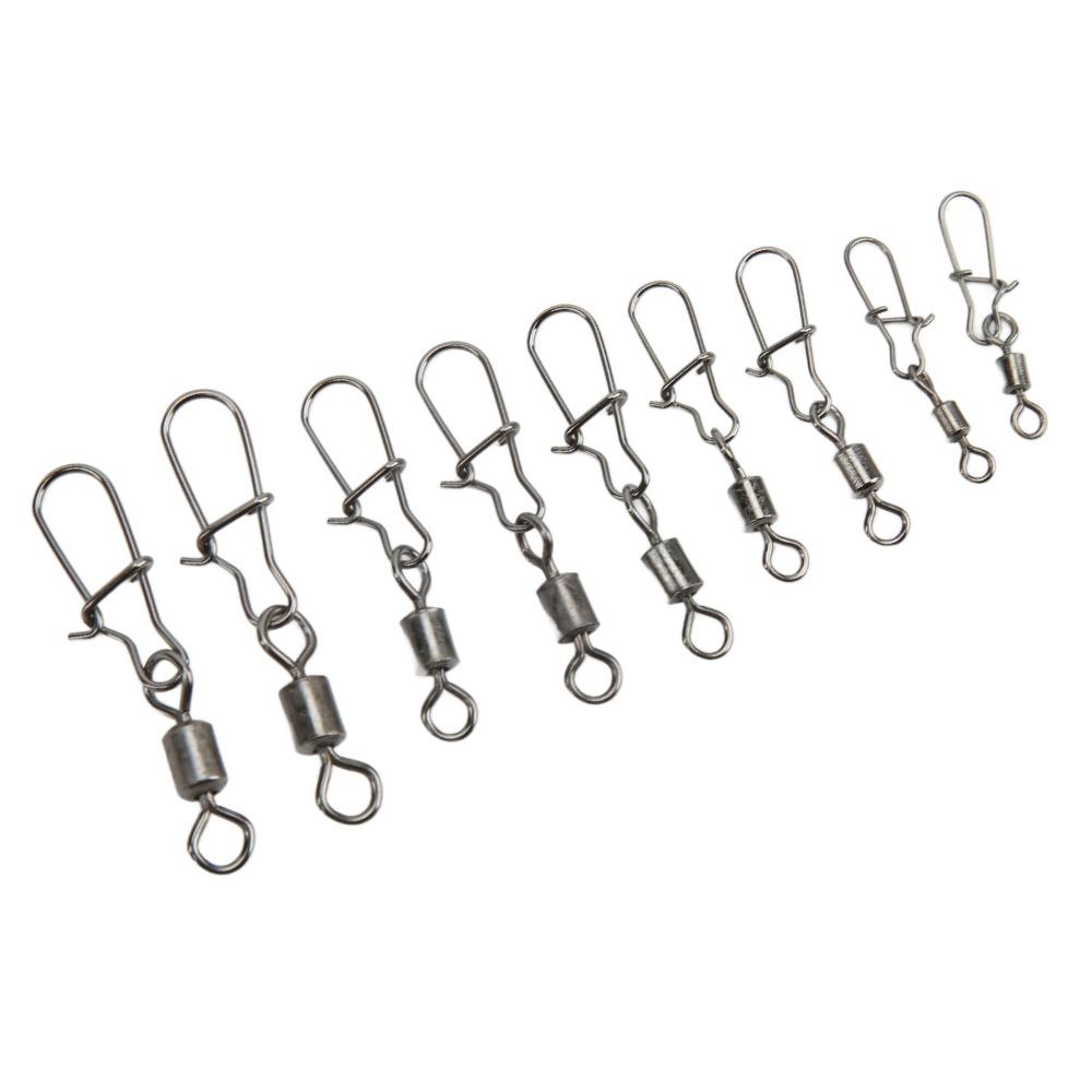 210PCS Copper Fishing Swivels Set 2# 4# 5# 6# 8# Rolling Barrel Swivel  Saltwater Fishing
