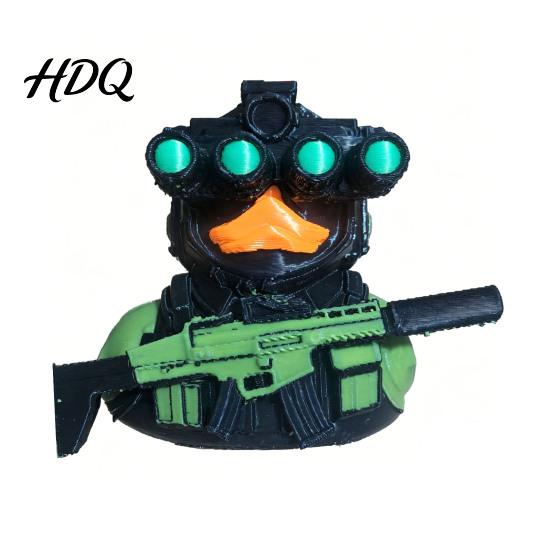 Trendy Military Desktop Decor Tactical Night Vision Duck Figurine Cool Statue Desk