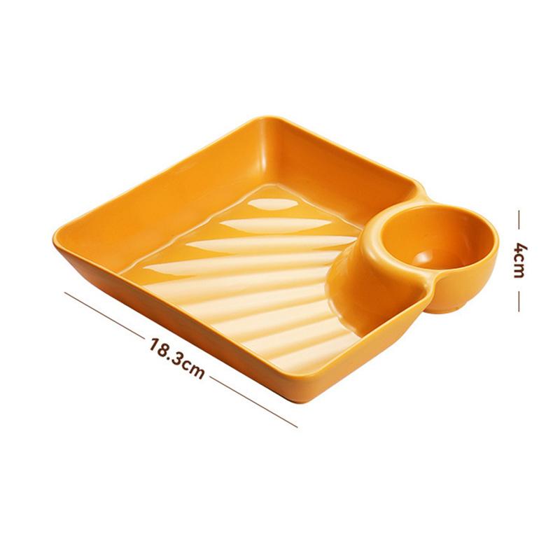 1Pcs Vinegar Dish Meal Sushi Dumplings Dish Square Pp Snack Plate Dumpling Tray