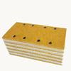 10pcs Rectangular Sandpaper 7/20cm 8-Hole Self-Adhesive Flocking Back Velvet Sander Sanding Putty Sandpaper