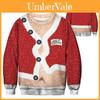 E Suéter de Natal Feio Macio Masculino Feminino com Design Pulôver de Mangas Compridas**