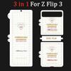 3 In1 Protective Film Galaxy Z Flip3 Front Back Side Screen Protector