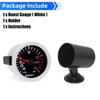 Universal 2" 52mm Turbo Boost Gauge -30~30PSI Smoke Lens 12V Petrol Racing Car Boost Pressure Indicator Meter Auto Boost Meter