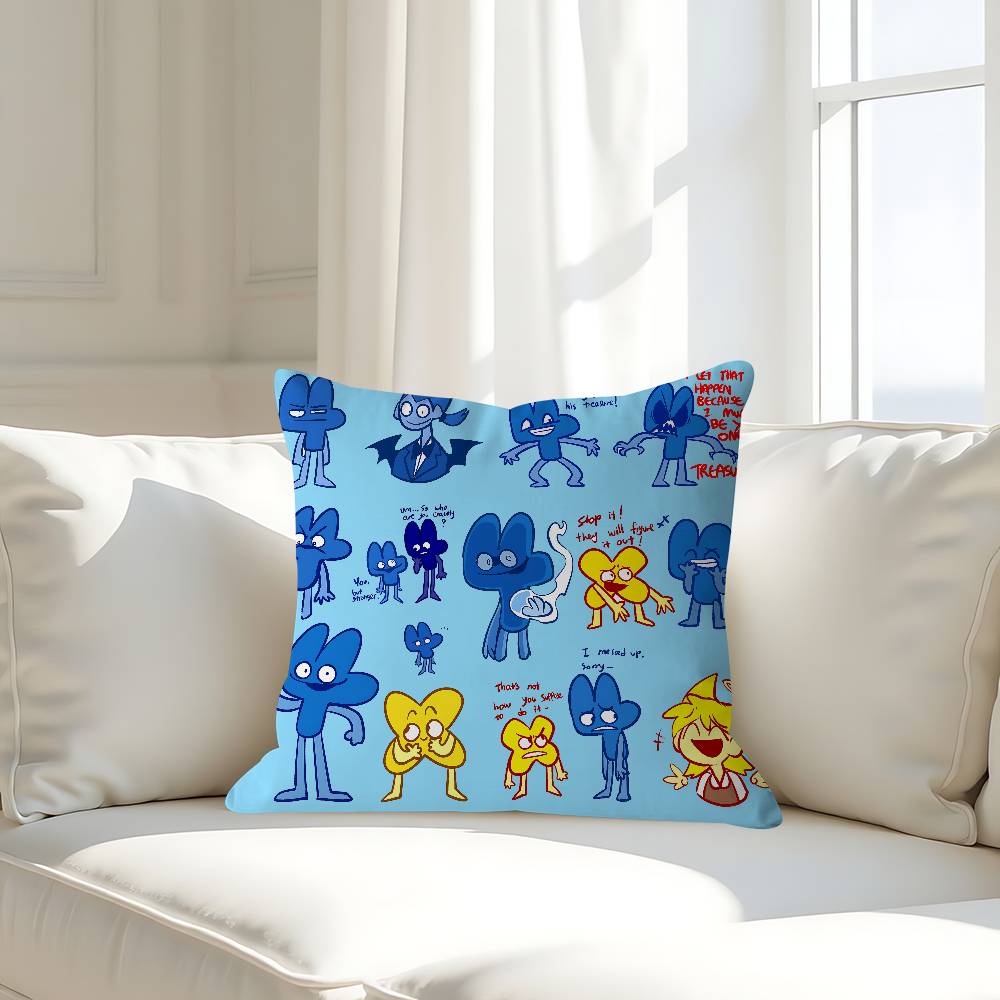 Cartoon B-BFDI Pillow Case Removable Washable Cushion Cover – All-Season Soft Linen