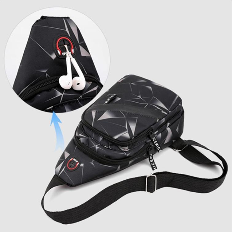 Men's Fashion Messenger Bag Lightweight Sports Leisure Chest Bag Casual Simple Large Capacity Male Bags