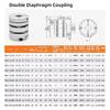 D40L50 Delik 6-19 Alüminyum Esnek Kaplin Yüksek Torklu Çift Diyaframlı Kaplin Esnek Bağlantılı CNC 3d Yazıcı İçin