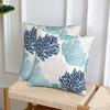 Summer Coastal Throw Pillows 18x18 Inch Set of 2 Coral Branch Ocean Themed Decorative Pillow Cases Square Pillowcases Decor Gift