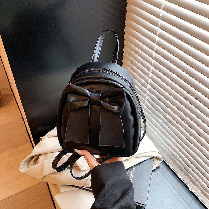 

Cute simple bow small bag summer new design small backpack fashionable versatile backpack