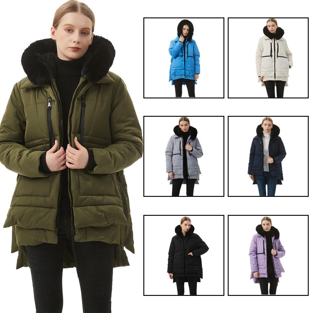 

SMR2326 Европейская и американская повседневная мода Хлопковая куртка с капюшоном для осени и зимы Large армия зеленый