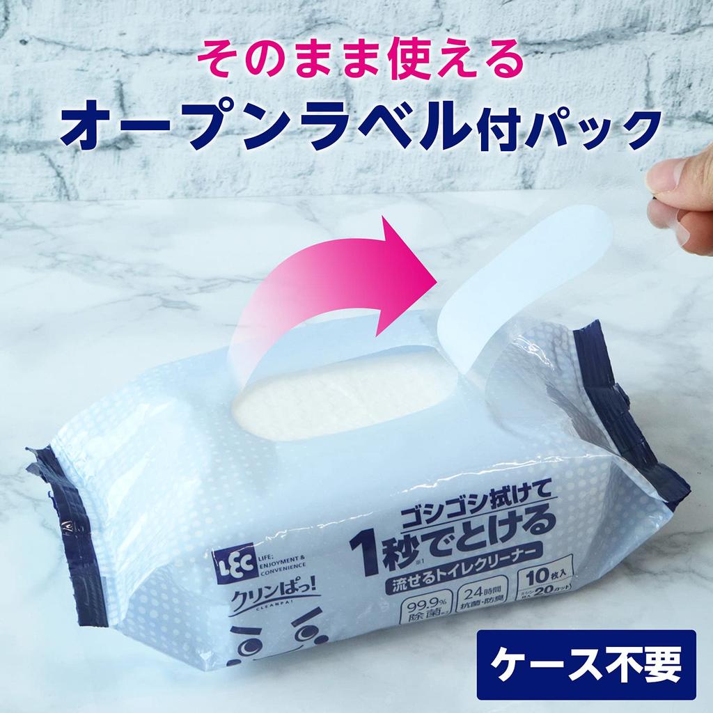 Compatible with flushable toilet large size 40 perforations x 3 patented Airlaid wipes clean and dissolves in 1 second Gekioki-kun Krinpa!