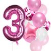 12pcs/lot girl birthday balloons set pink 1 2 3 4 5 6 7 8 9 40inch Number Foil Balloon for 1st 2nd 3rd Birthday Party Balls Toy