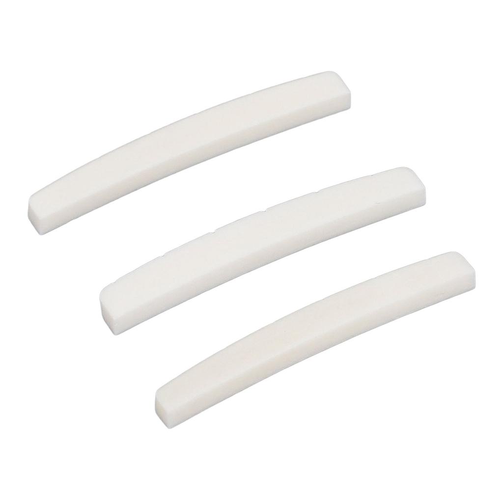 3PCS Electric Guitar Nut 6 Strings Electric Guitar Arc Preslotted Bone Replacement