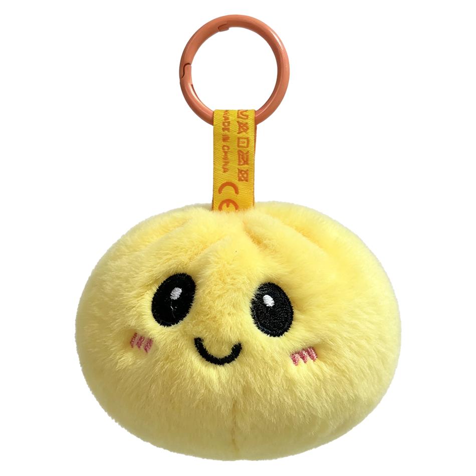 2 Stück Süßer Teigtaschen Schlüsselanhänger Ring Flauschiger Fell Pompon Teigtaschen Anhänger Schlüsselanhänger Tasche Auto Schlüssel Anhänger Geschenk für Mädchen