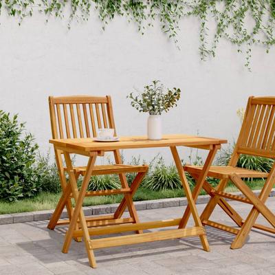 Folding Garden Table 90 X 52.5 X 65 Cm Solid Acacia Wood