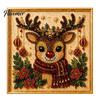 Relaxing Hobby for Adults Xmas Faux Pearl Painting Kit, Christmas 3D Art DIY Winter Scene Set Holiday Craft Project Adults, Festive Home Wall Decor
