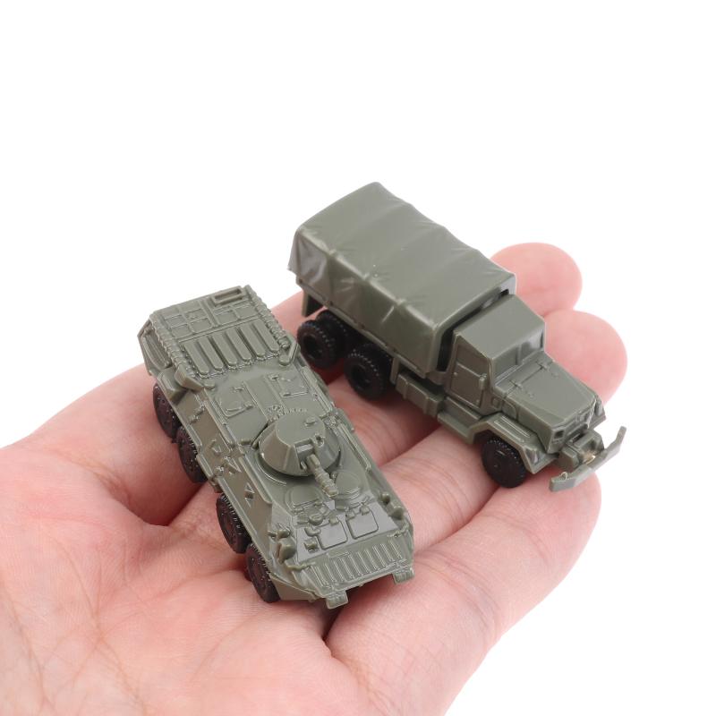 1/4Pcs Sand Table Model 4D Assembly 1/144 Btr80 Armored Car American M35 Truck Children Puzzle Toy